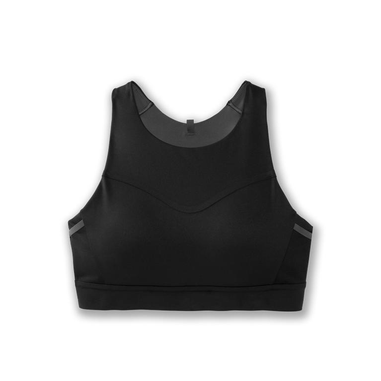 Brooks Drive 3 Pocket Women's Running Bra - Black (65983-YQLW)